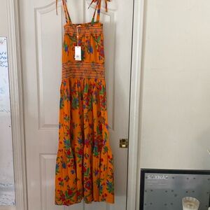 Tory Burch multi colored smocked brand new dress